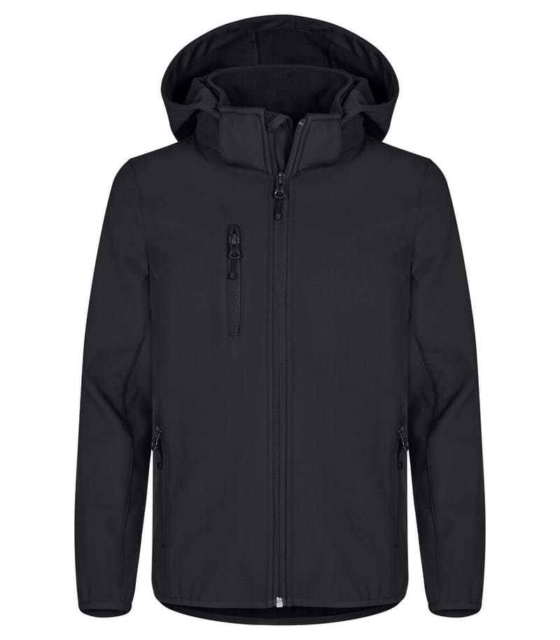 Veste softshell enfant à capuche amovible, 280 g/m²