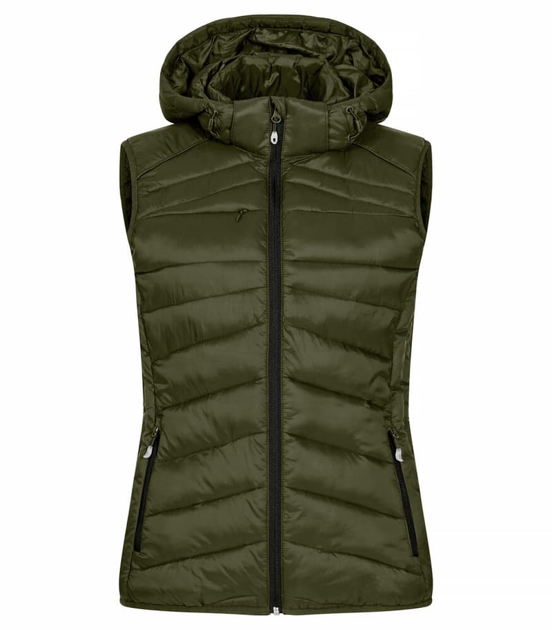 Gilet doudoune femme à capuche amovible, polyamide recyclé