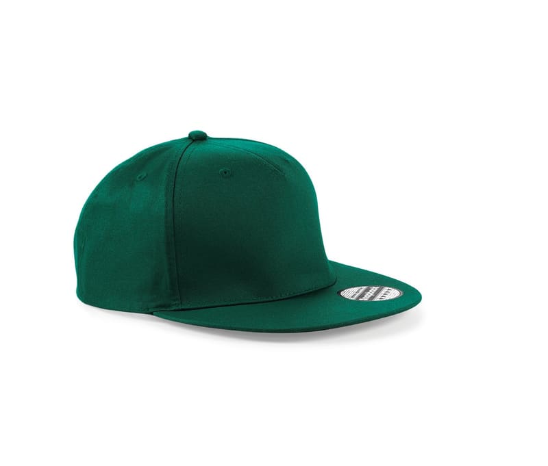 Casquette snapback 5 panneaux à visière plate