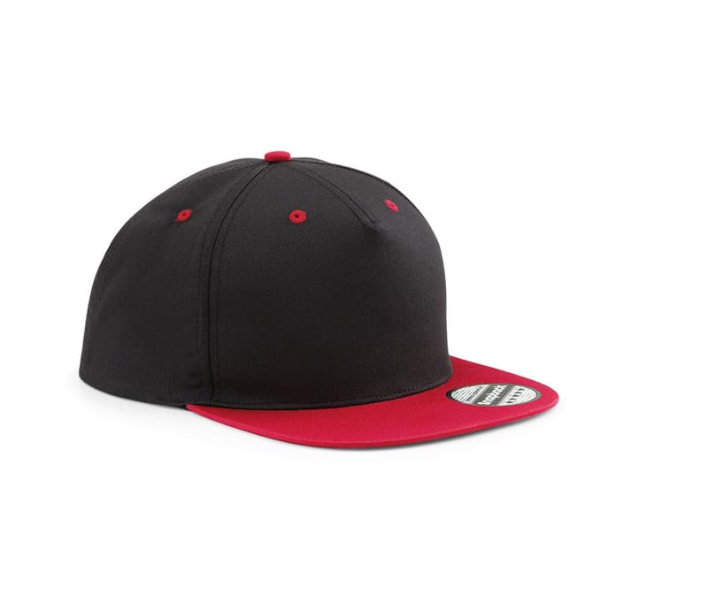 Casquette snapback 5 panneaux à détails contrastés