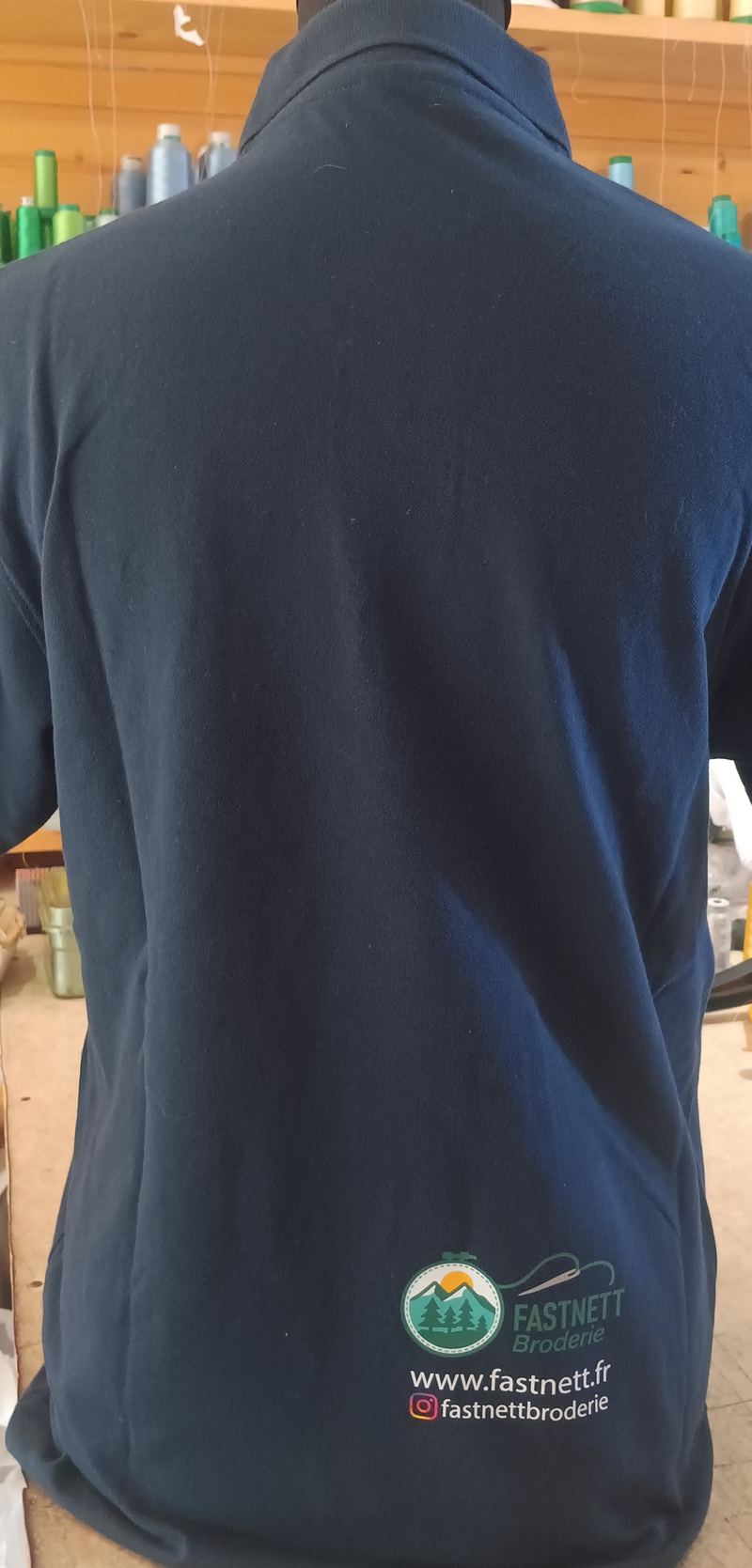 DTF sur polo maille piquée