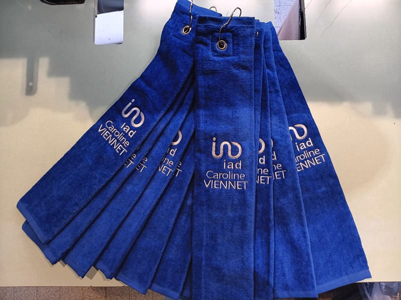 Broderie serviettes éponge de golf