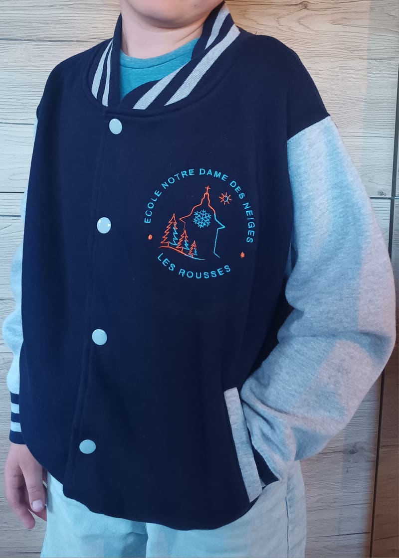 Veste Teddy bicolore